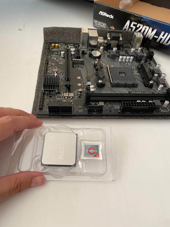 CPU ASRock A520M-HDV + Ryzen 5 5500 ASRock > A520M-HDV