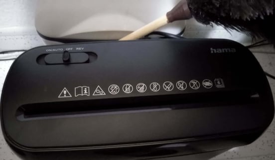 Hama Destructeur De Documents Basic S6 - Broyeur 6 Feuilles, Sécurité P-2, Corbeille 8L, Idéal Bureau Et Maison