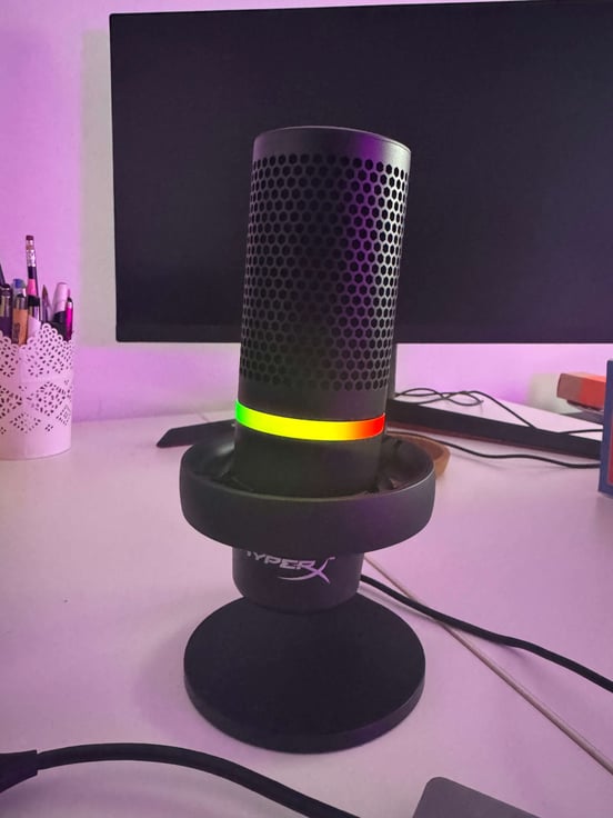 HyperX DuoCast microphone USB noir Éclairage 4P5E2AA