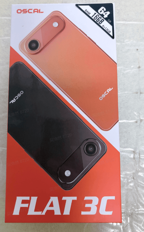 スマートフォン本体 OSCAL FLAT 3C Blaze Orange 4GB+64GB OSCAL FLAT